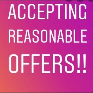 Accepting reasonable offers!